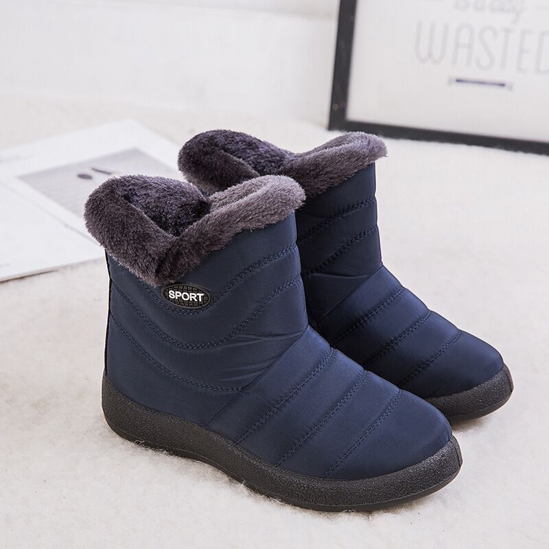 Women's Plus Velvet Snow Boots – Winter Leather