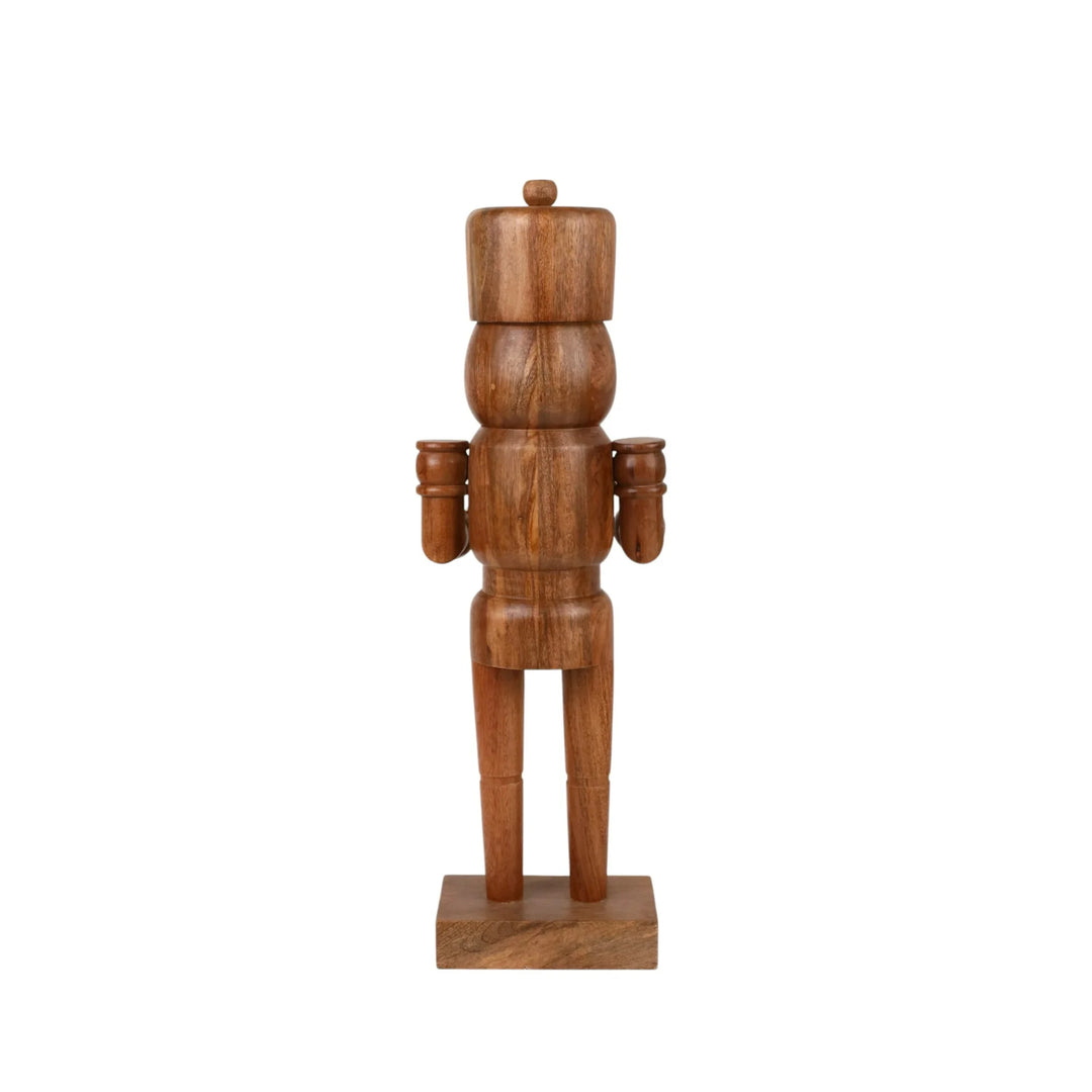 Wood Decorative Drummer Nutcracker, Dark Brown, 23.5", by Holiday Time