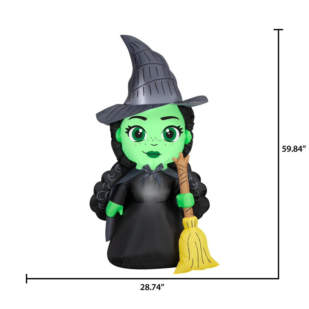 Halloween Air Blown Yard Inflatable Glinda & Elphaba Wicked Characters with LED Lights – Self-Inflating Indoor/Outdoor Decoration, Easy Setup