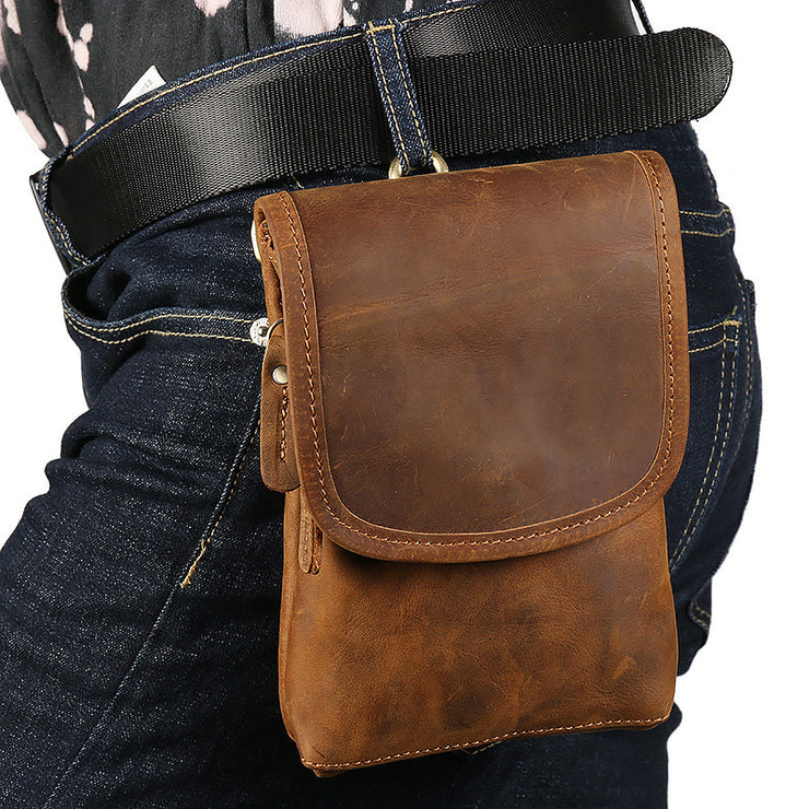 Men's Leather Shoulder Crossbody Bag