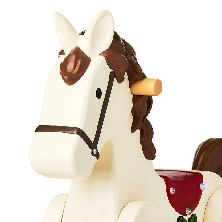 Lighted Blow Mold Rocking Horse Outdoor Christmas Decoration, Multicolor, 27", by Holiday Time - NATOBA