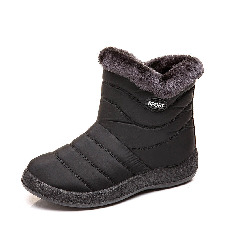 Women's Plus Velvet Snow Boots – Winter Leather