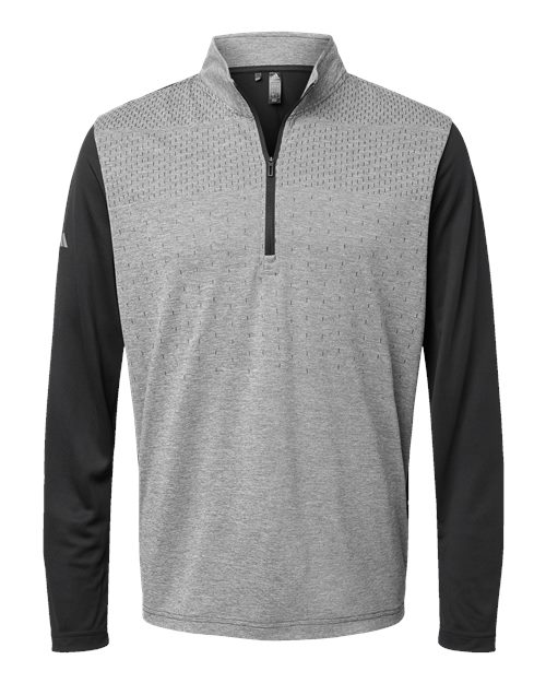 Adidas Heather Block Print Quarter-Zip Pullover