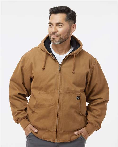 Men's Cheyenne Boulder Cloth™ Hooded Canvas Work Jacket with Tricot Quilt Lining DRI DUCK Style 5020