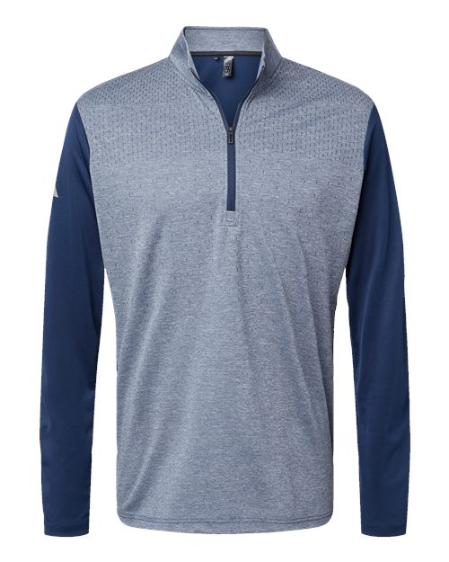Adidas Heather Block Print Quarter-Zip Pullover