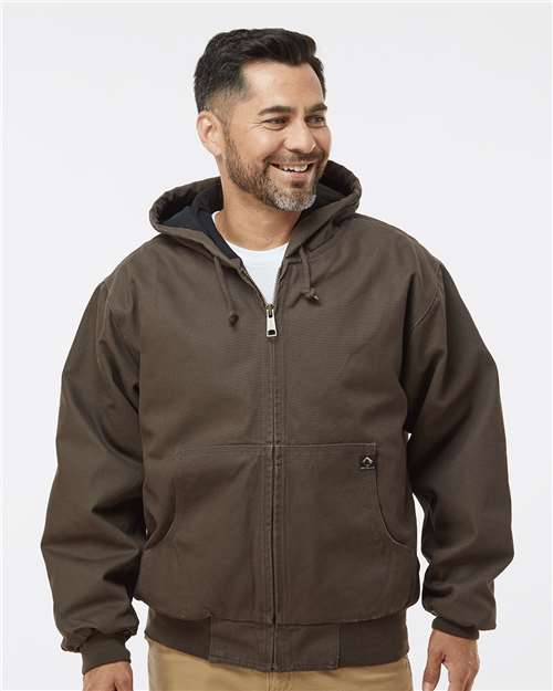 Men's Cheyenne Boulder Cloth™ Hooded Canvas Work Jacket with Tricot Quilt Lining DRI DUCK Style 5020