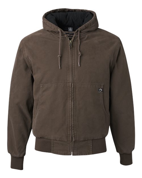Men's Cheyenne Boulder Cloth™ Hooded Canvas Work Jacket with Tricot Quilt Lining DRI DUCK Style 5020