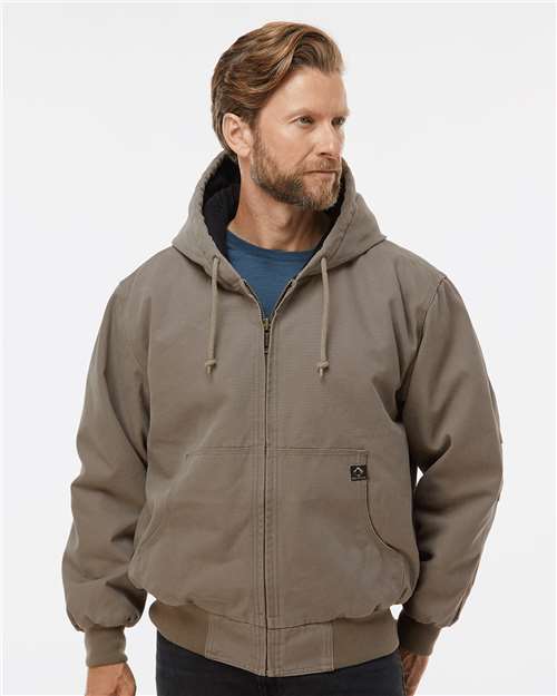 Men's Cheyenne Boulder Cloth™ Hooded Canvas Work Jacket with Tricot Quilt Lining DRI DUCK Style 5020