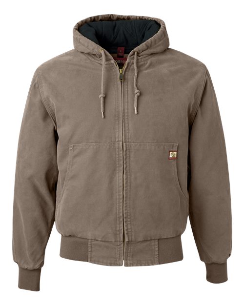 Men's Cheyenne Boulder Cloth™ Hooded Canvas Work Jacket with Tricot Quilt Lining DRI DUCK Style 5020