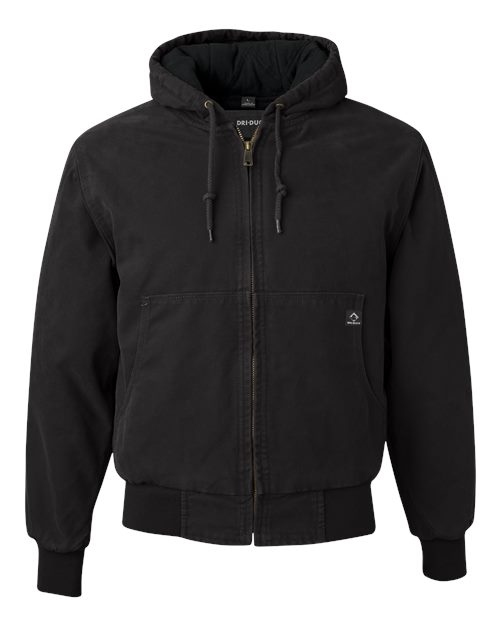 Men's Cheyenne Boulder Cloth™ Hooded Canvas Work Jacket with Tricot Quilt Lining DRI DUCK Style 5020