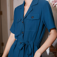 Women's high waist slim nine-point jumpsuit