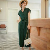 Women's high waist slim nine-point jumpsuit