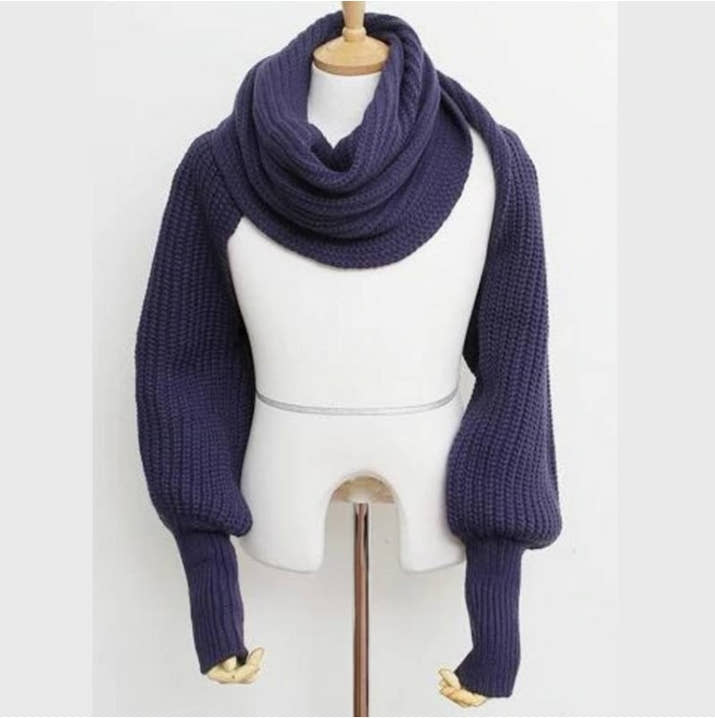 wool scarves for men and women with sleeves