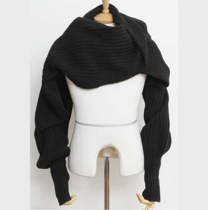 wool scarves for men and women with sleeves