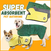 Super Absorbent Dog Bathrobe + Towel