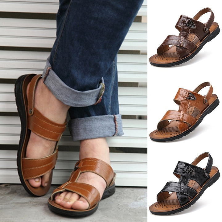 Summer Genuine Leather Beach Sandals