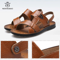 Summer Genuine Leather Beach Sandals