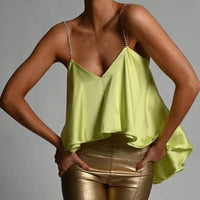 Stretchy Draped Crop Top Women Sexy Shirt