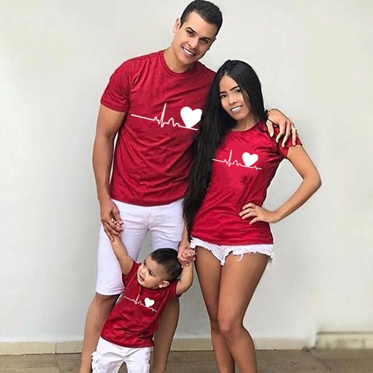 T-shirts mother kids daughter family valentine's day gift