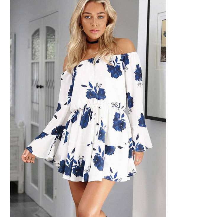 Women Summer Beach Floral Boho Dress