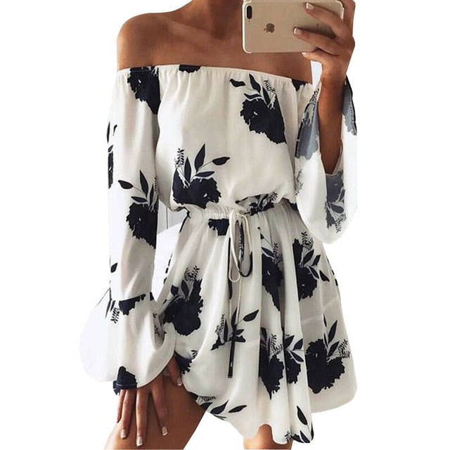 Women Summer Beach Floral Boho Dress