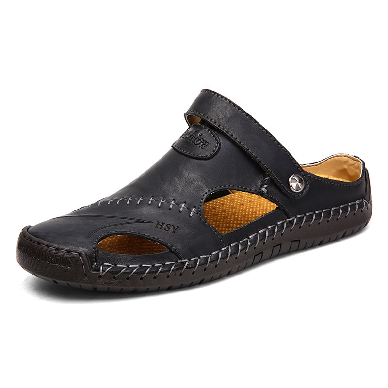 Summer Sandals Men Leathe