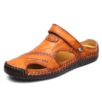 Summer Sandals Men Leathe