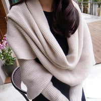 wool scarves for men and women with sleeves