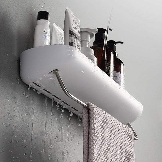 Punch-Free Bathroom Organizer Shelf
