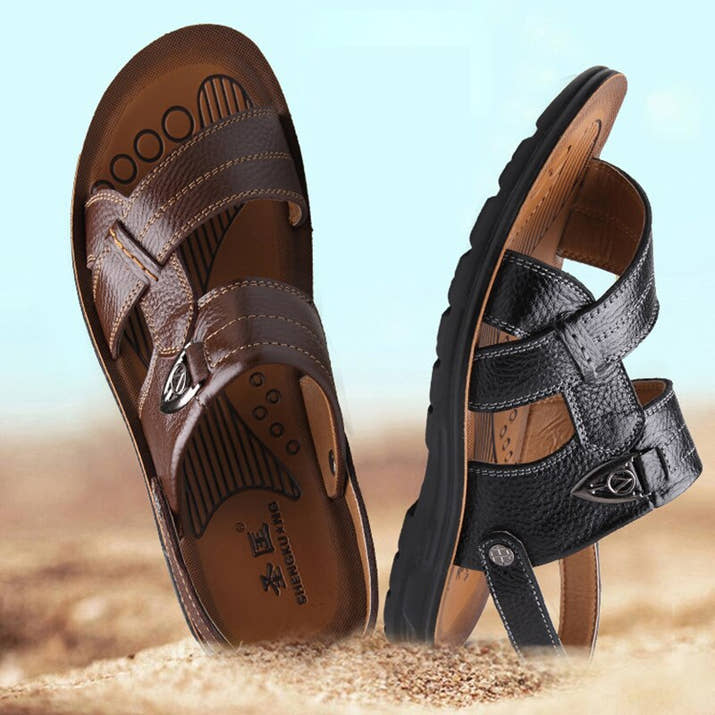 Summer Genuine Leather Beach Sandals