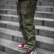 Men Fashion Trousers Multi-Pocket