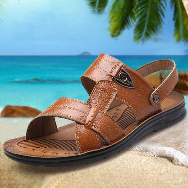 Summer Genuine Leather Beach Sandals