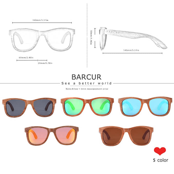 Natural Wooden Sunglasses for Men