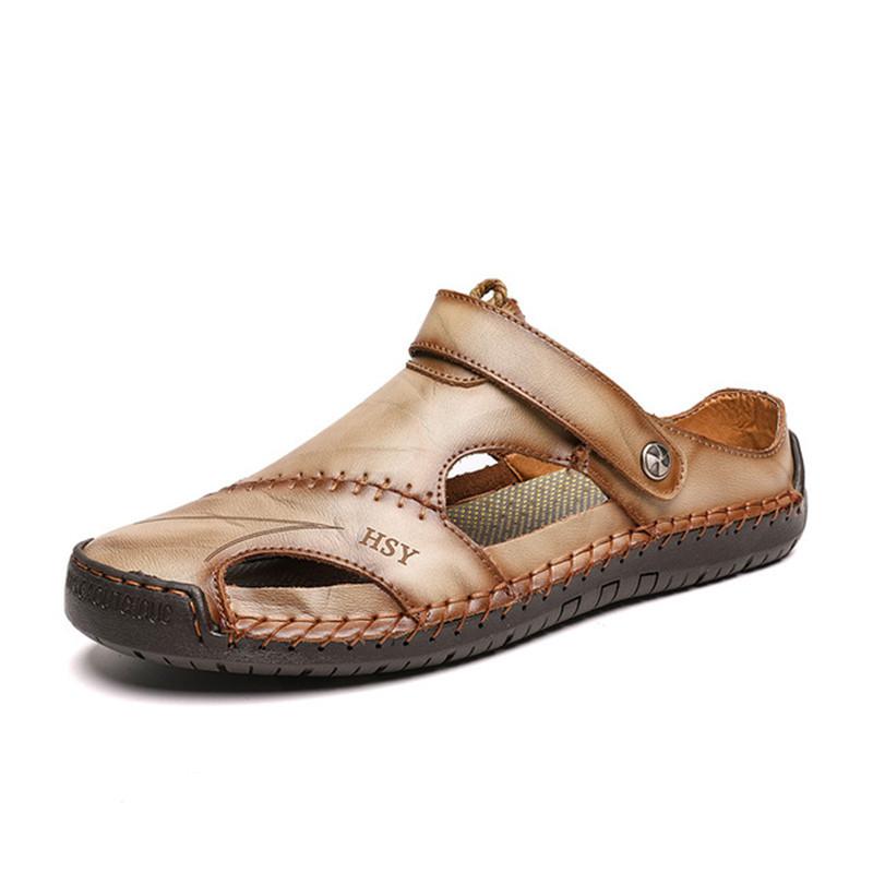 Summer Sandals Men Leathe