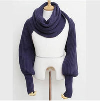 wool scarves for men and women with sleeves
