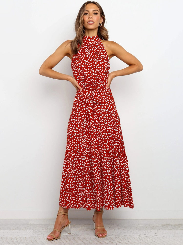 Long Dress Polka Dot Casual Dresses