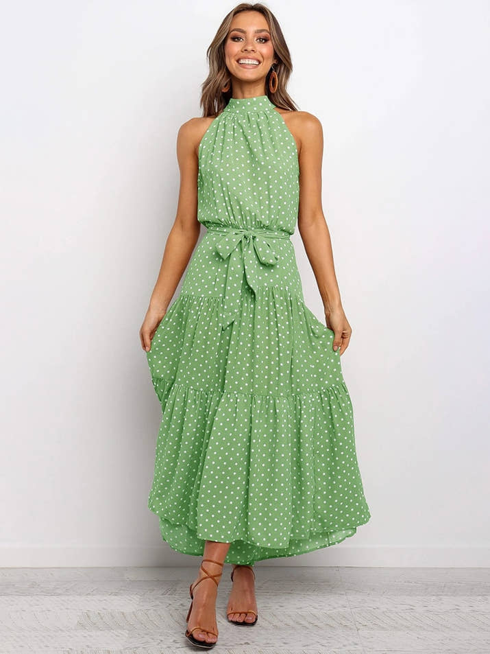 Long Dress Polka Dot Casual Dresses