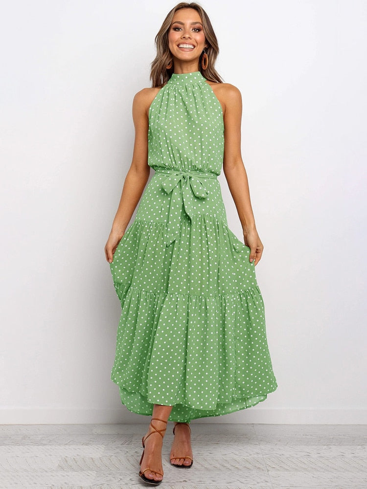 Long Dress Polka Dot Casual Dresses