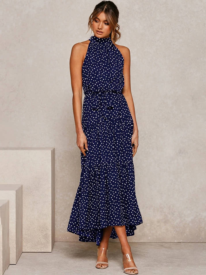 Long Dress Polka Dot Casual Dresses