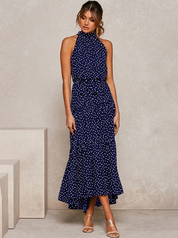 Long Dress Polka Dot Casual Dresses