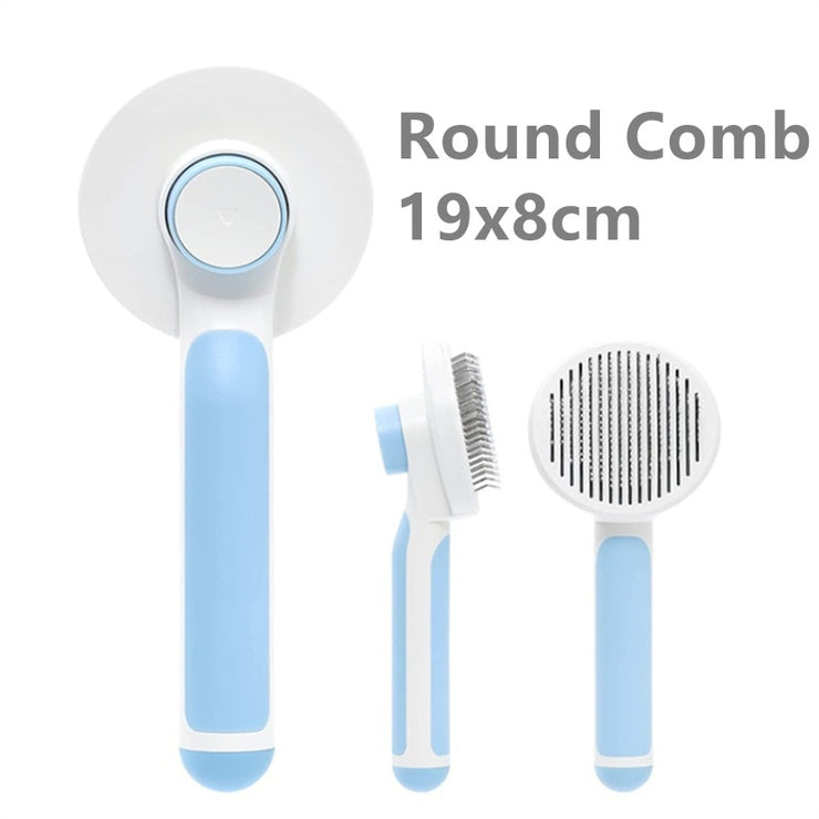Pet Pumpkin Brush Self Cleaning Slicker