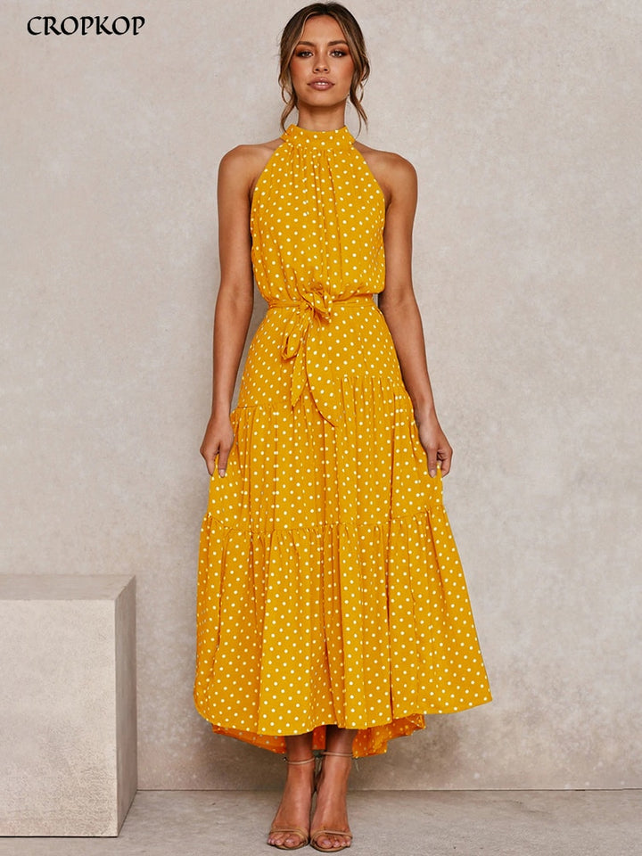 Long Dress Polka Dot Casual Dresses