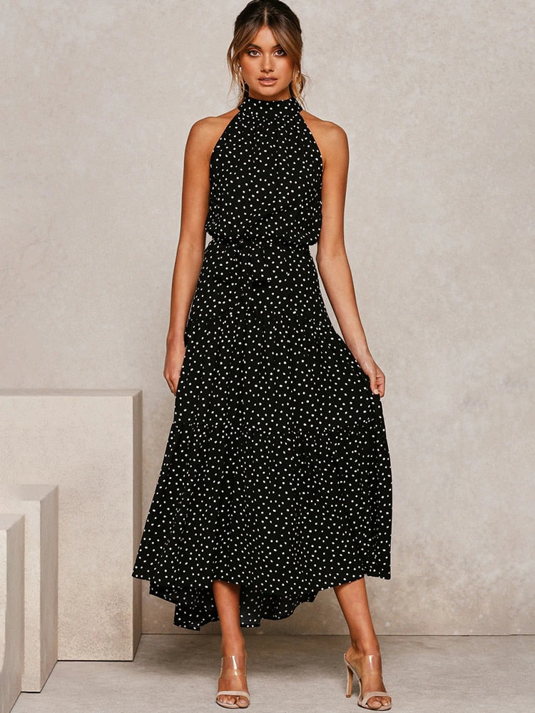 Long Dress Polka Dot Casual Dresses