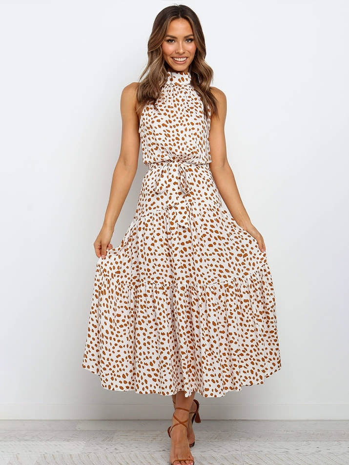 Long Dress Polka Dot Casual Dresses