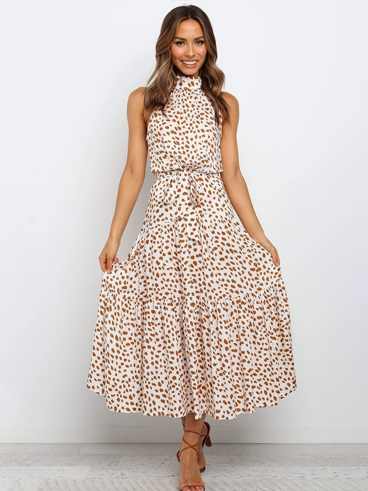 Long Dress Polka Dot Casual Dresses