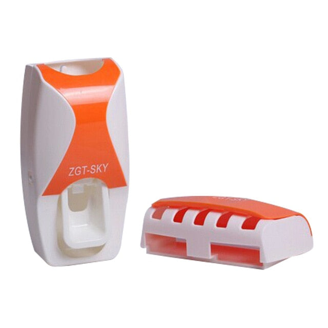 Automatic Wall Mount Toothpaste & Toothbrush Holder