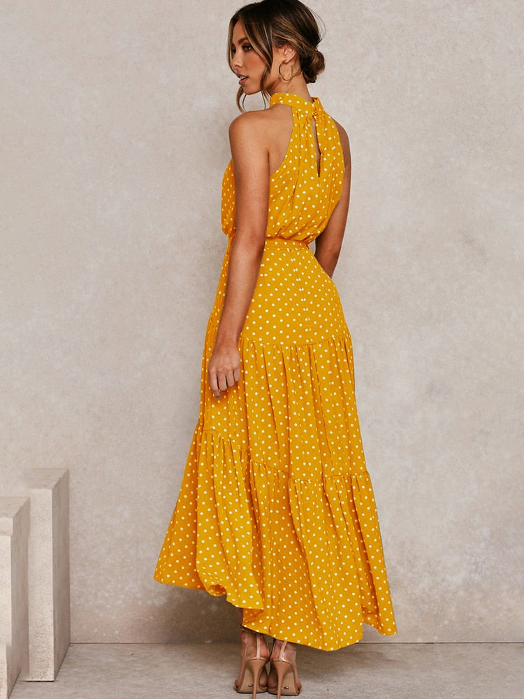 Long Dress Polka Dot Casual Dresses