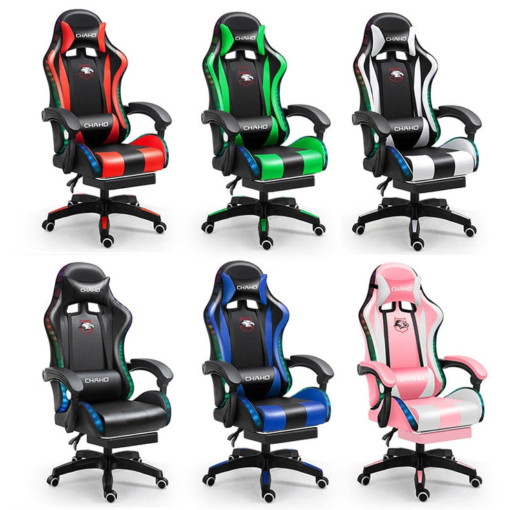 WCG Gaming Chair Office Latex Cushion Bluetooth Computer Chair